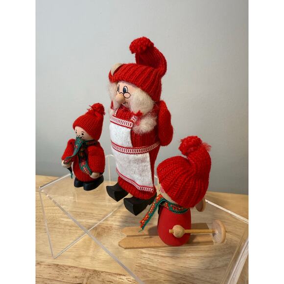 Lot of 3 Ljungstroms Of Sweden Tomte Wooden Figures Holiday Christmas JL - Picture 2 of 11